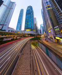 Fototapeta na wymiar Street view of Hong Kong city in China