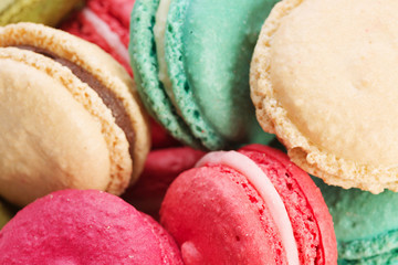 Set of delicious macaroons