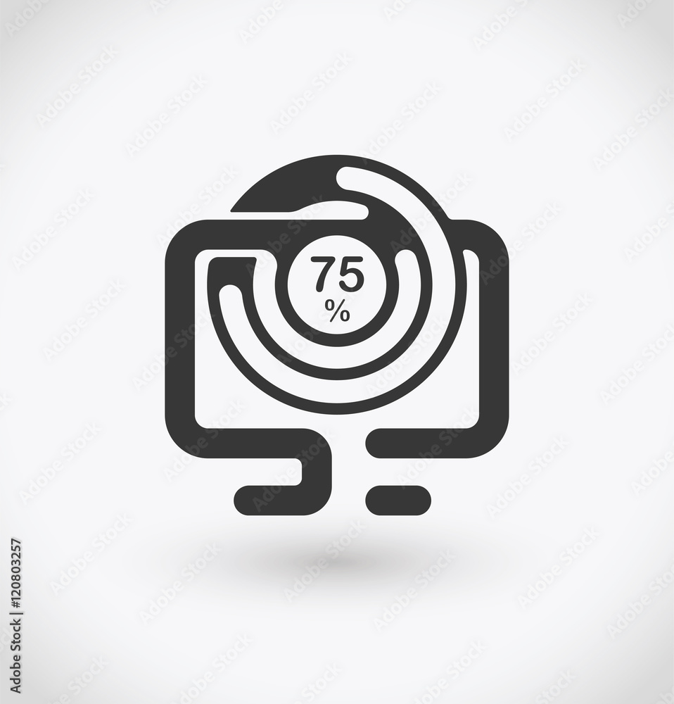 Poster Simple computer memory capacity icon on white background. Simple computer memory capacity vector. EPS10.