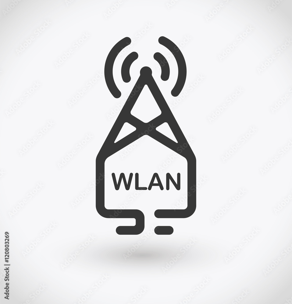 Poster simple computer wi-fi icon on white background. simple computer wi-fi vector. eps10.