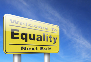 equal rights and equality sign