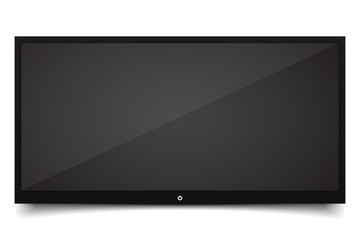 Smart TV Mock-up, Vector TV Screen, LED TV hanging on the wall. Vector illustration EPS10