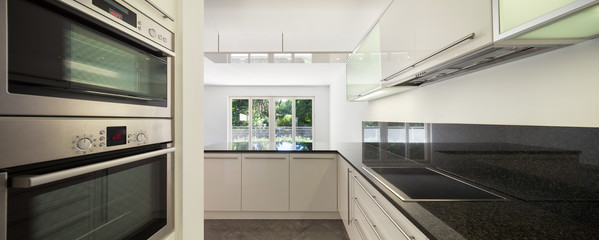 Domestic kitchen of empty apartment