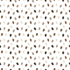 Cute little hand drawn chia seeds seamless pattern background.