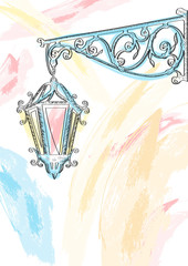 lampione ad acquerello