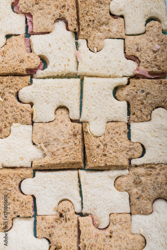 “jigsaw puzzle made from bread” Stock photo and royalty-free images on