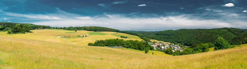 Panoramic View Of Rural Landscape In Germany