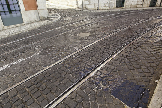 Old tram tracks