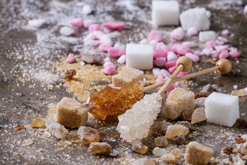 Obraz na płótnie Canvas Variety of sugar