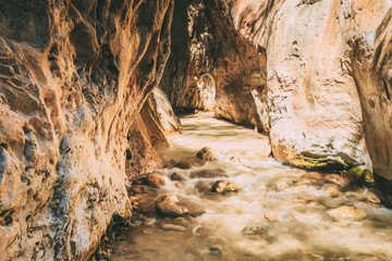 River Bed Rio Chillar River In Nerja, Malaga, Spain