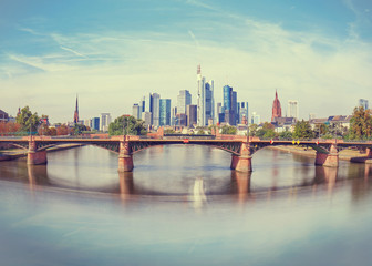 Fototapeta na wymiar Skyline of modern Frankfurt am Main, Germany