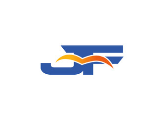 JF Logo. Vector Graphic Branding Letter Element
