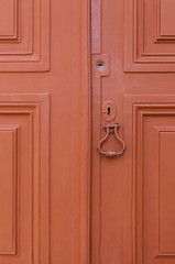Fototapeta premium Old red door