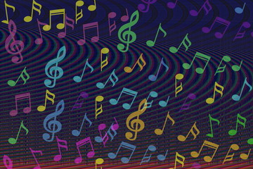 colorful Music notes background