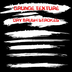 Black ink vector brush strokes. Vector illustration. Grunge texture.