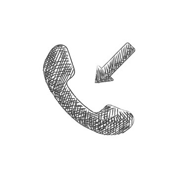 recommend clip art: Hand drawn phone sketch icon