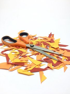 Scissors with paper