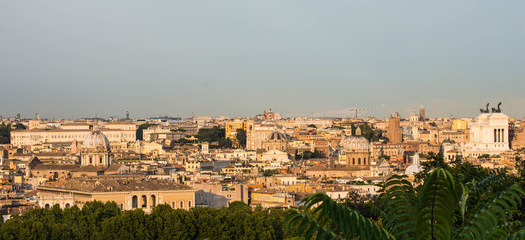 Fototapeta na wymiar View from Gianicolo hill, Rome, Italy