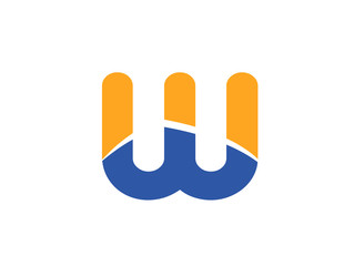 Letter w logo icon design template elements
