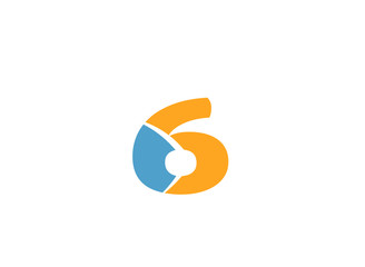Number six 6 logo icon
