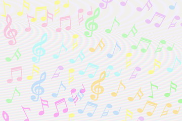 colorful Music notes background
