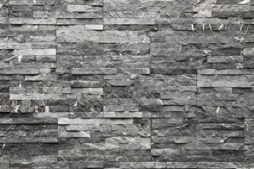 Crédence de cuisine en verre imprimé Pierres Modèle de mur en pierre décorative grise