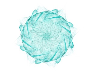 Fototapeta premium Geometry of Space series. Visually attractive backdrop made of conceptual grids curves and fractal elements suitable as element