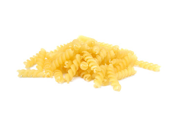 Pile of pasta isolated on white background