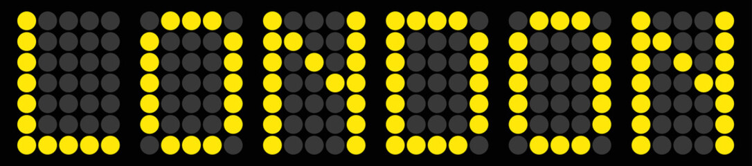 London Ziel gelbe Punkte Tafel