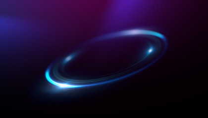 Circular lens flare. Abstract rotational galaxy. Beautiful ellipse border. Luxury shining hole. 
Rotational lines. Power energy element. Space for message. Abstract ring background.