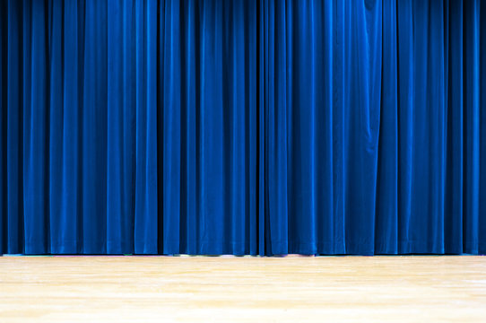 Blue Curtain Stage