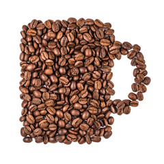 coffee beans cup shape