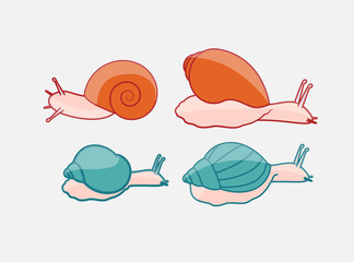 Cartoon Snails