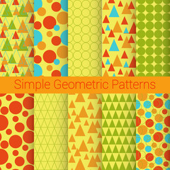 simple geometric patern set of ten objects