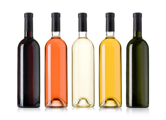 Fototapeta na wymiar Set of wine bottles.
