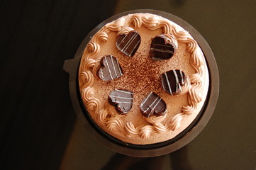 Chocolate cake mousse desert