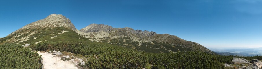 Fototapeta na wymiar panorama of Krivan mountain in Vysoke Tatry mountains in Slovakia