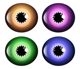 eye, pupil, iris, vector symbol icon design. Beautiful illustrat