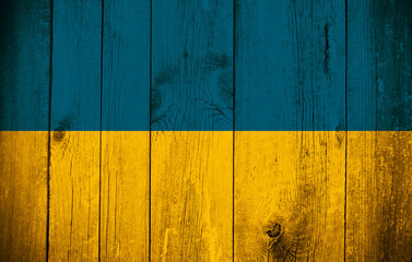 Wooden Flag of Ukraine