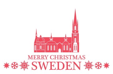 Fototapeta na wymiar Merry Christmas Sweden