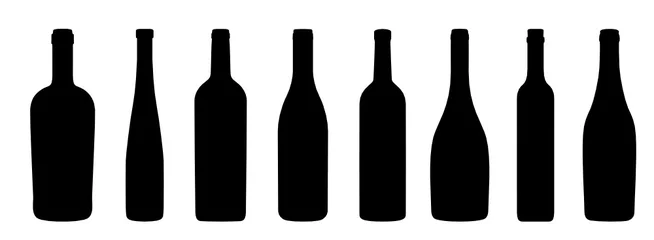Fotobehang Weinflaschen Icons © Do Ra