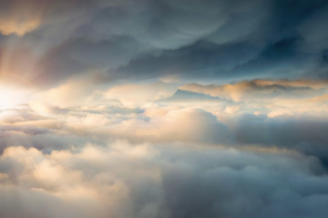 Fototapeta premium between stormy clouds