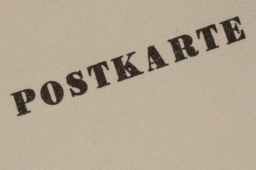 Alter Schriftzug: Postkarte