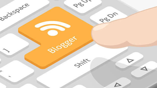 Blogging Button on Keyboard - Blog Concept