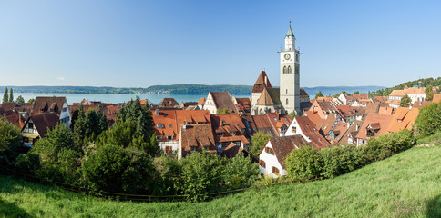 Fototapeta na wymiar Panorama Überlingen am Bodensee