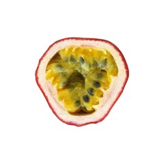 Maraquia passion fruit sliced isolated on white background