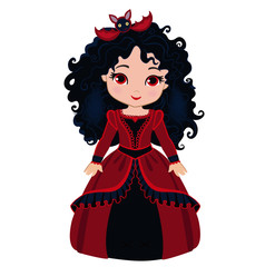 Beautiful vampire in gothic suit. Halloween.