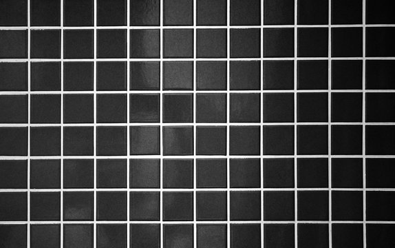 Black Tile Wall Background