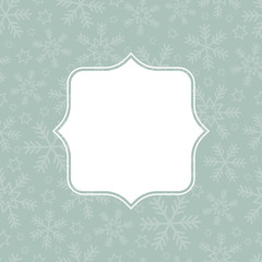 Snowflakes Seemless Pattern with Frame