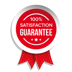 satisfaction guaranteed badge vector